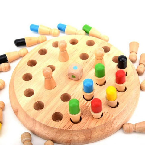 TIPTOP Wooden Memory Chess | Game in Play