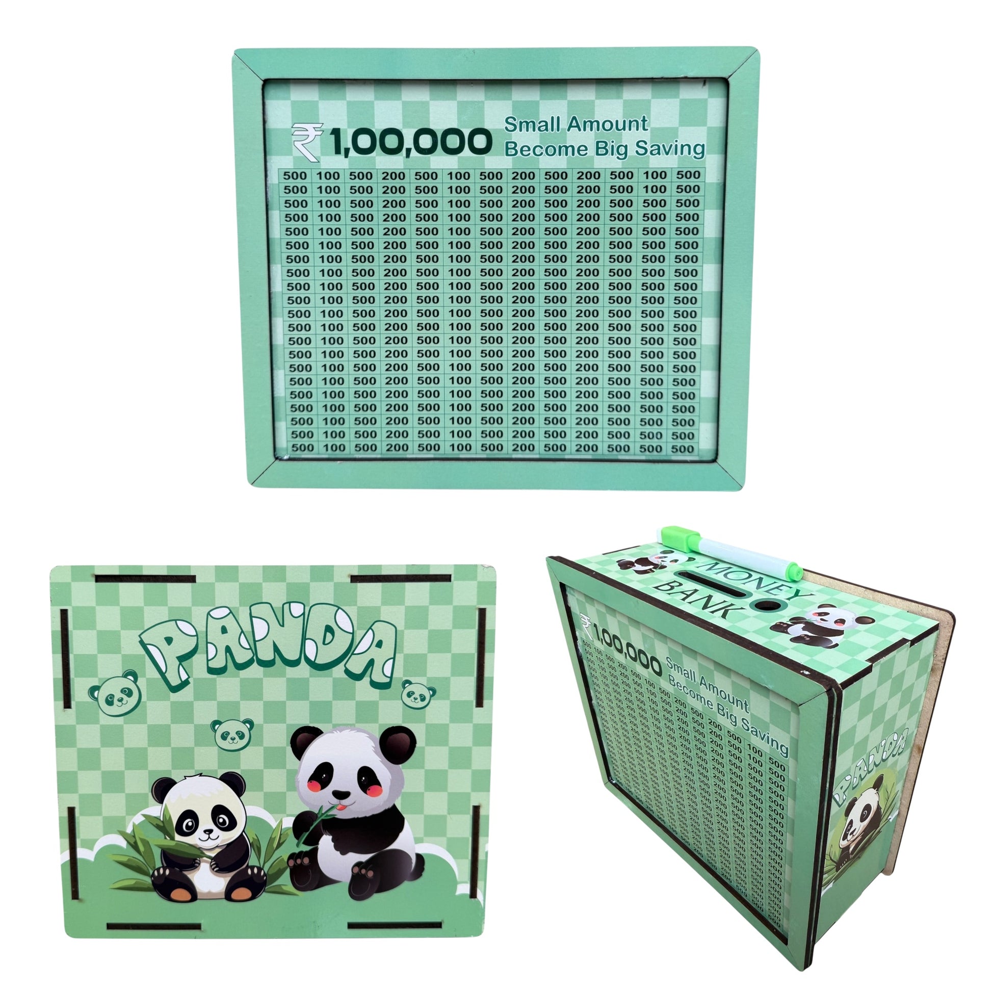 TIPTOP Wooden Money Savings Box | Handcrafted with Lock and Key