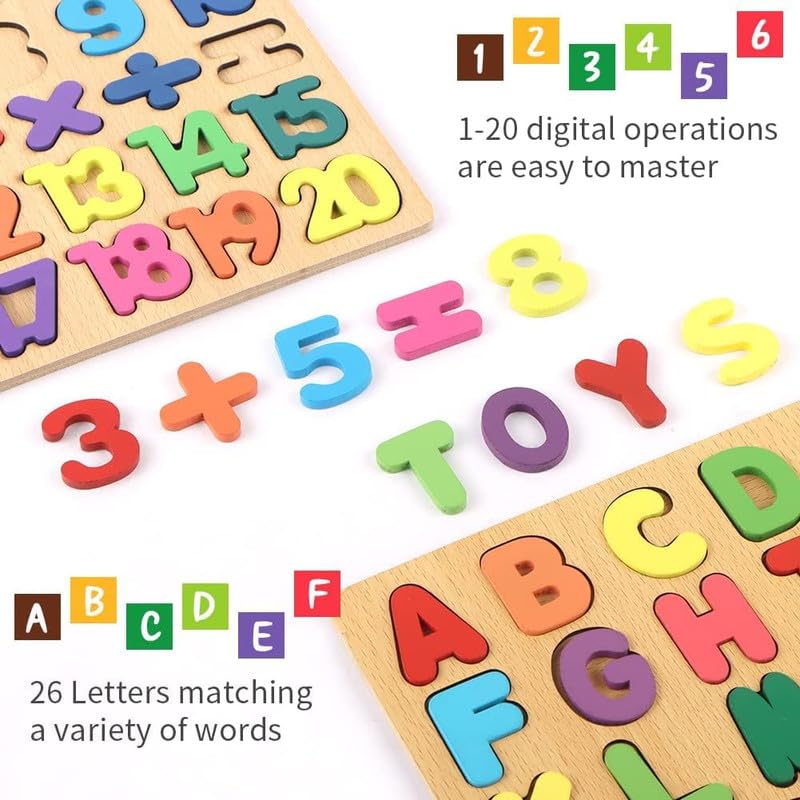 Wooden Numbers Puzzle | Size Reference