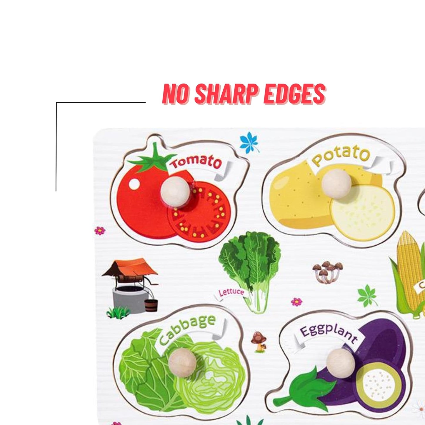 TIPTOP Animals Vegetables Vehicles Puzzle | Vehicle Pieces Detail