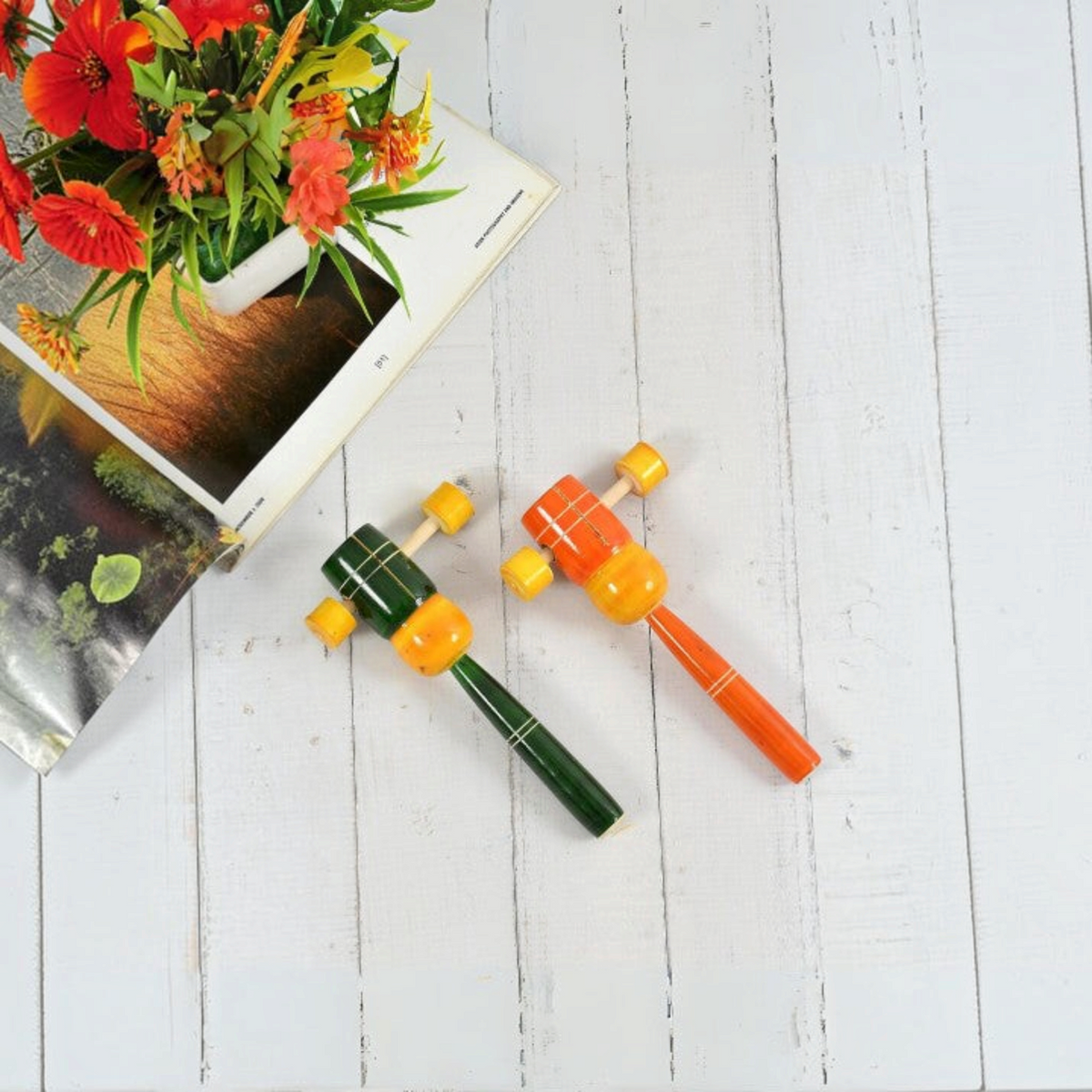 TIPTOP Wooden Rattle Toy | Newborns Non-Toxic Musical Toy