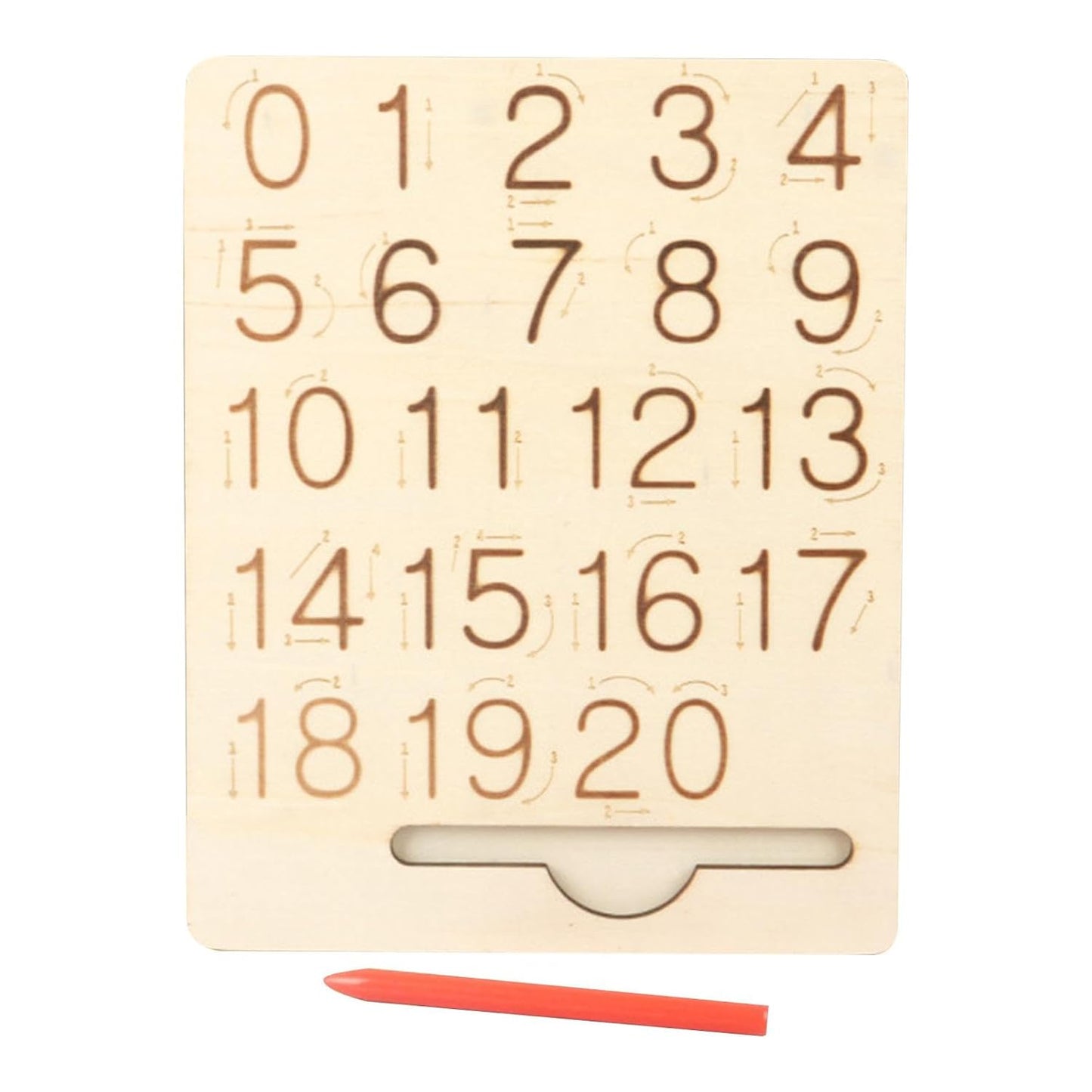 TIPTOP Wooden Shape Number Tracing Board: Preschool Kids Early Learning Education Tool