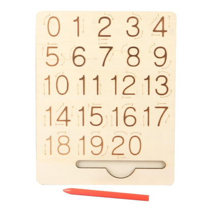 TIPTOP Wooden Shape Number Tracing Board: Preschool Kids Early Learning Education Tool