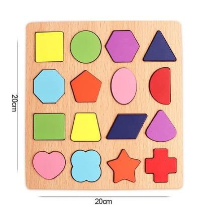 Wooden Shapes Puzzle | Size Reference