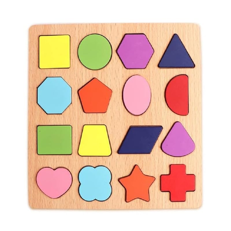 TIPTOP Wooden Shapes Puzzle Board | Brain Booster Preschool Toy
