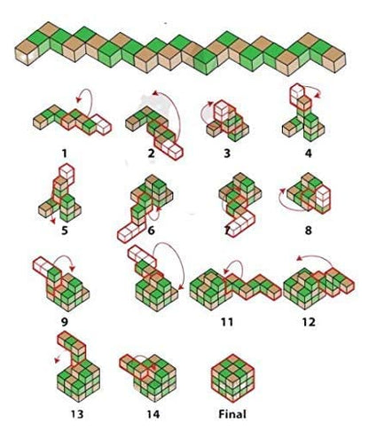 TIPTOP Wooden Snake Puzzle Cube | Size Reference