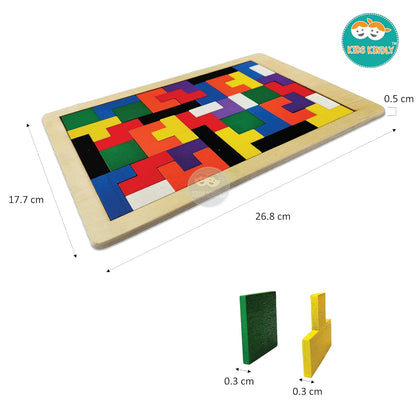 Wooden Tetris Puzzle | Pieces Detail