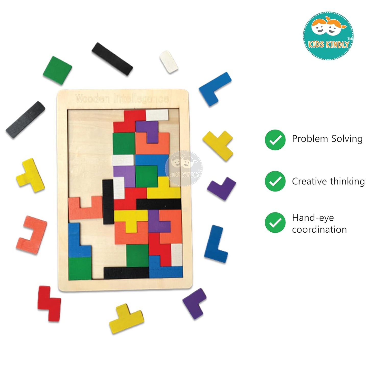 Wooden Tetris Puzzle | Interlocking Detail