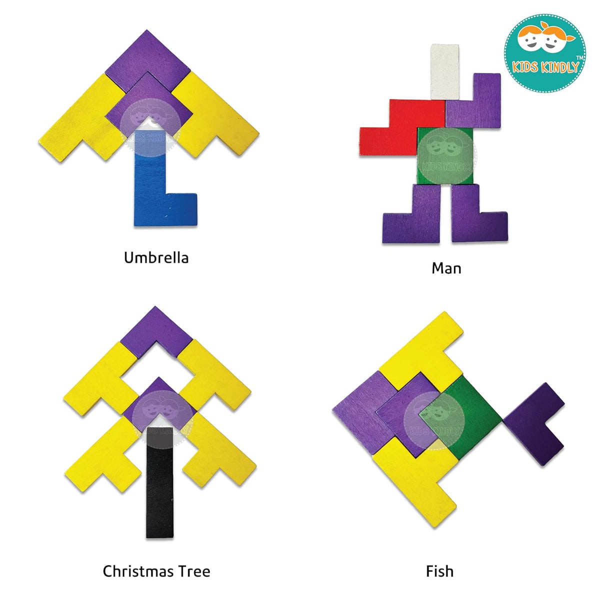 Wooden Tetris Puzzle | Colour Detail