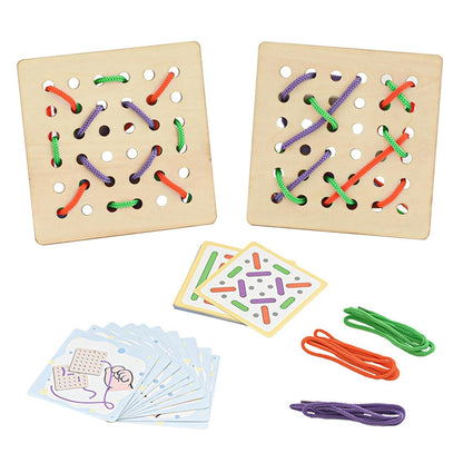 TIPTOP Wooden Threading Lacing Toy | Montessori Fine Motor Skill