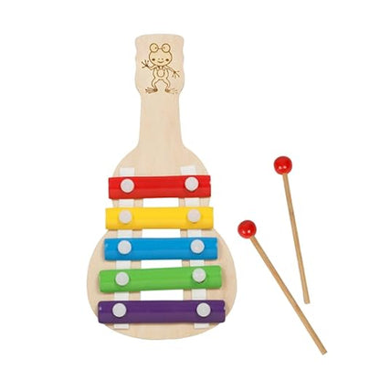 TIPTOP Handmade Wooden Xylophone Guitar | 5-Note Musical Toy