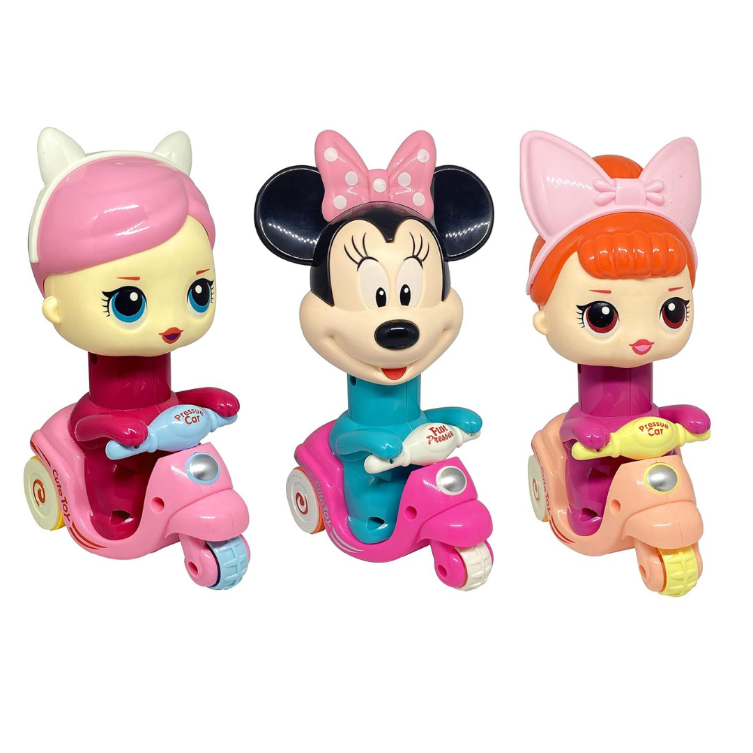 Push and Go Minnie Mouse Scooter Toy ( Random )