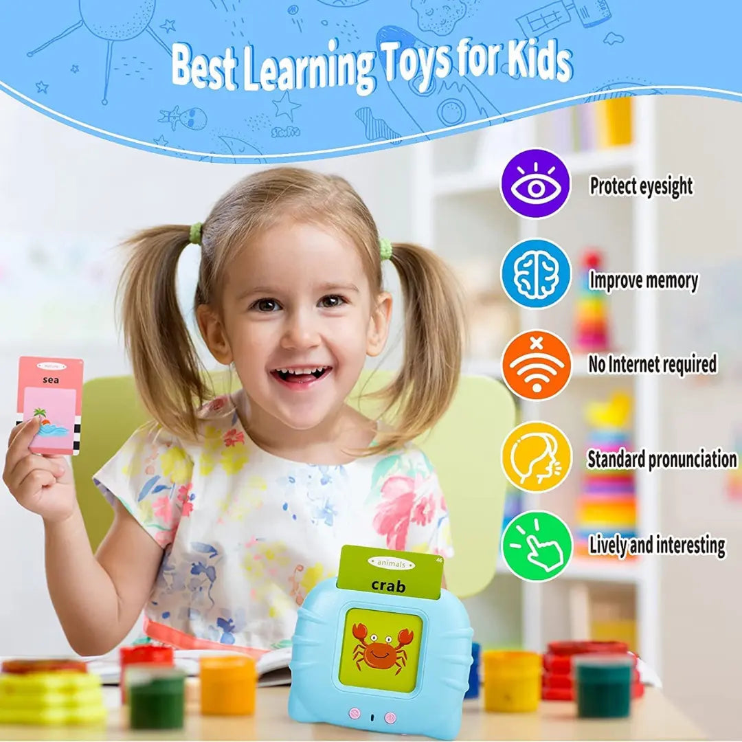TIPTOP 112 Talking Baby Double Sided Flash Cards Educational Toys for 3+ Years Old