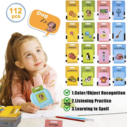TIPTOP 112 Talking Baby Double Sided Flash Cards Educational Toys for 3+ Years Old