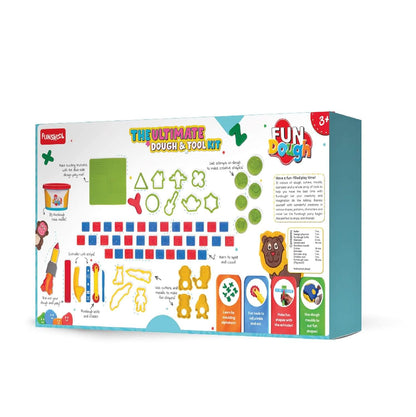 Ultimate Fun Dough Tool Kit - 10 Colors, Cutters, Molds, Stampers