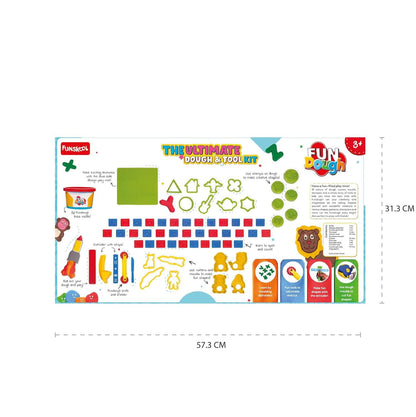 Ultimate Fun Dough Tool Kit - 10 Colors, Cutters, Molds, Stampers