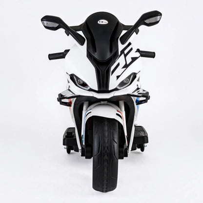 Toy House Battery Operated Ride-On Bike for Kids - B022-White