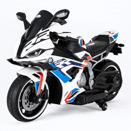 Toy House Battery Operated Ride-On Bike for Kids - B022-White