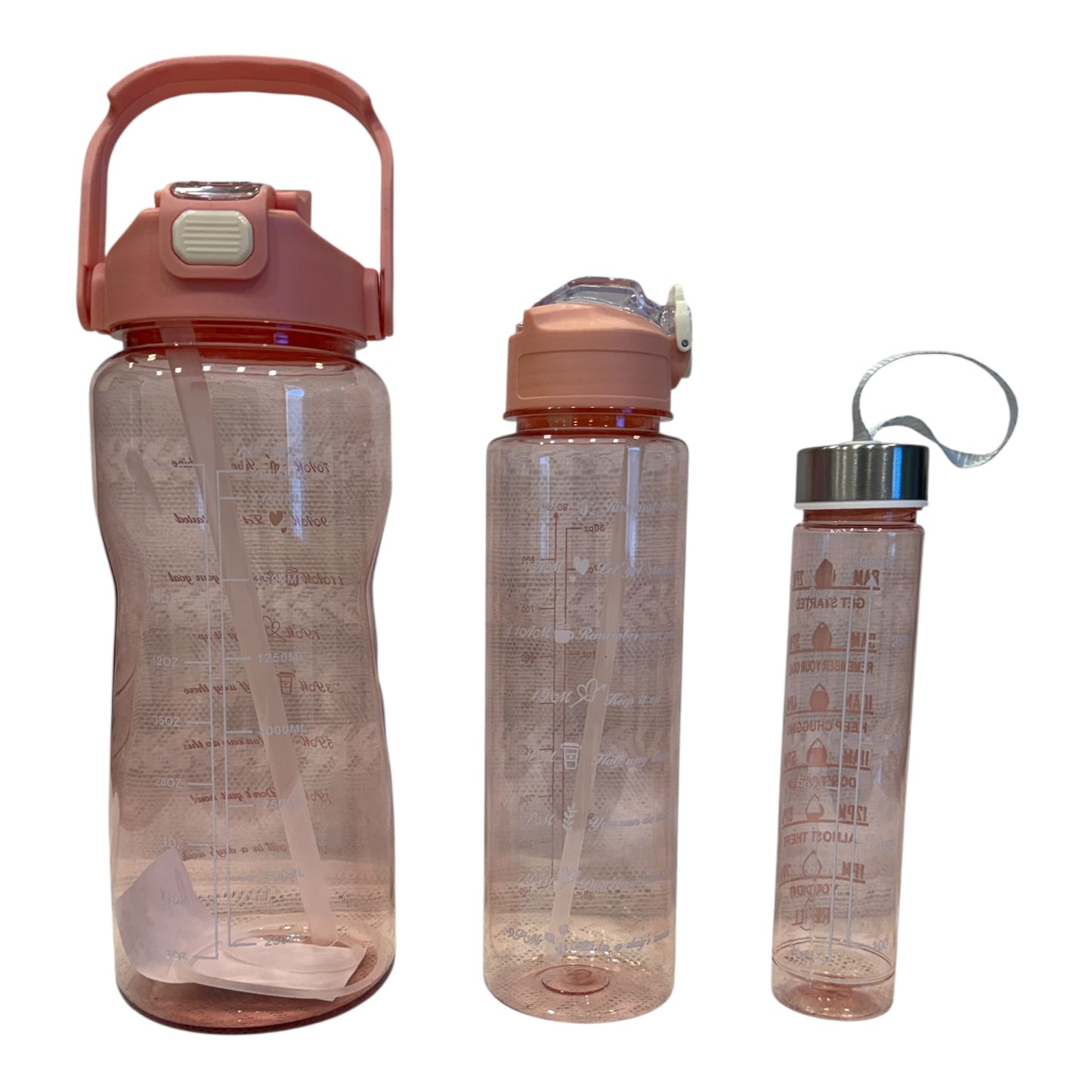 Transparent Water Bottle Set | Full Set View