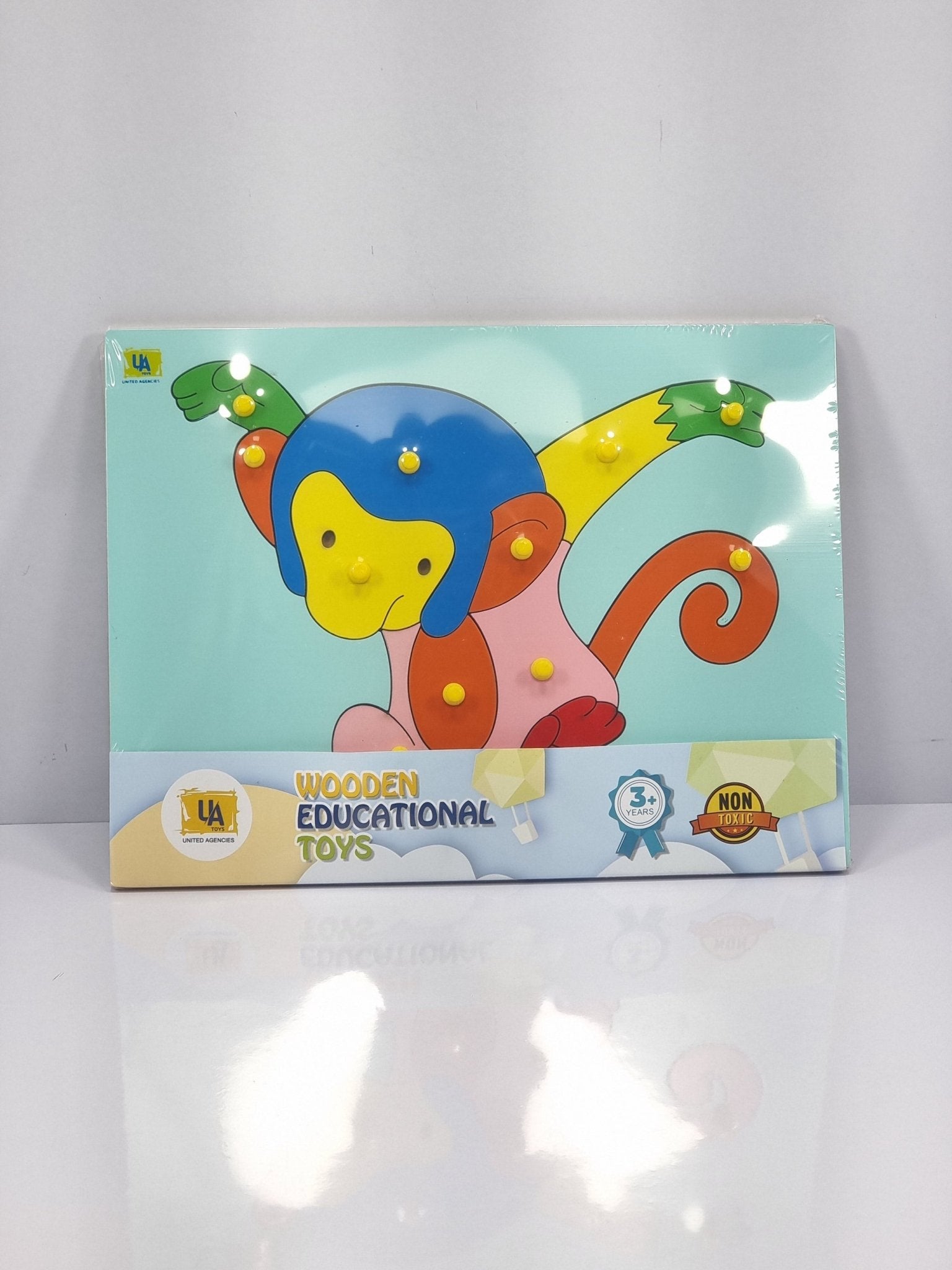 UA Cheerful Monkey Wooden Puzzle for Toddlers | Educational Fine Motor Skill Toy