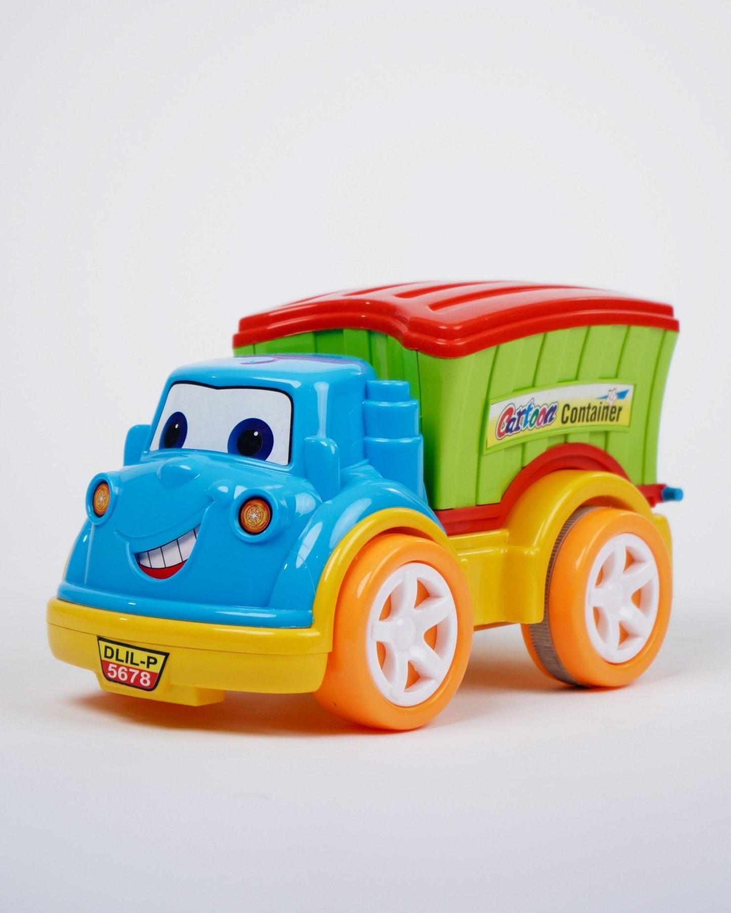 UA Colorful Friction Toy Container Truck for Kids, Playful Moving Teeth Design