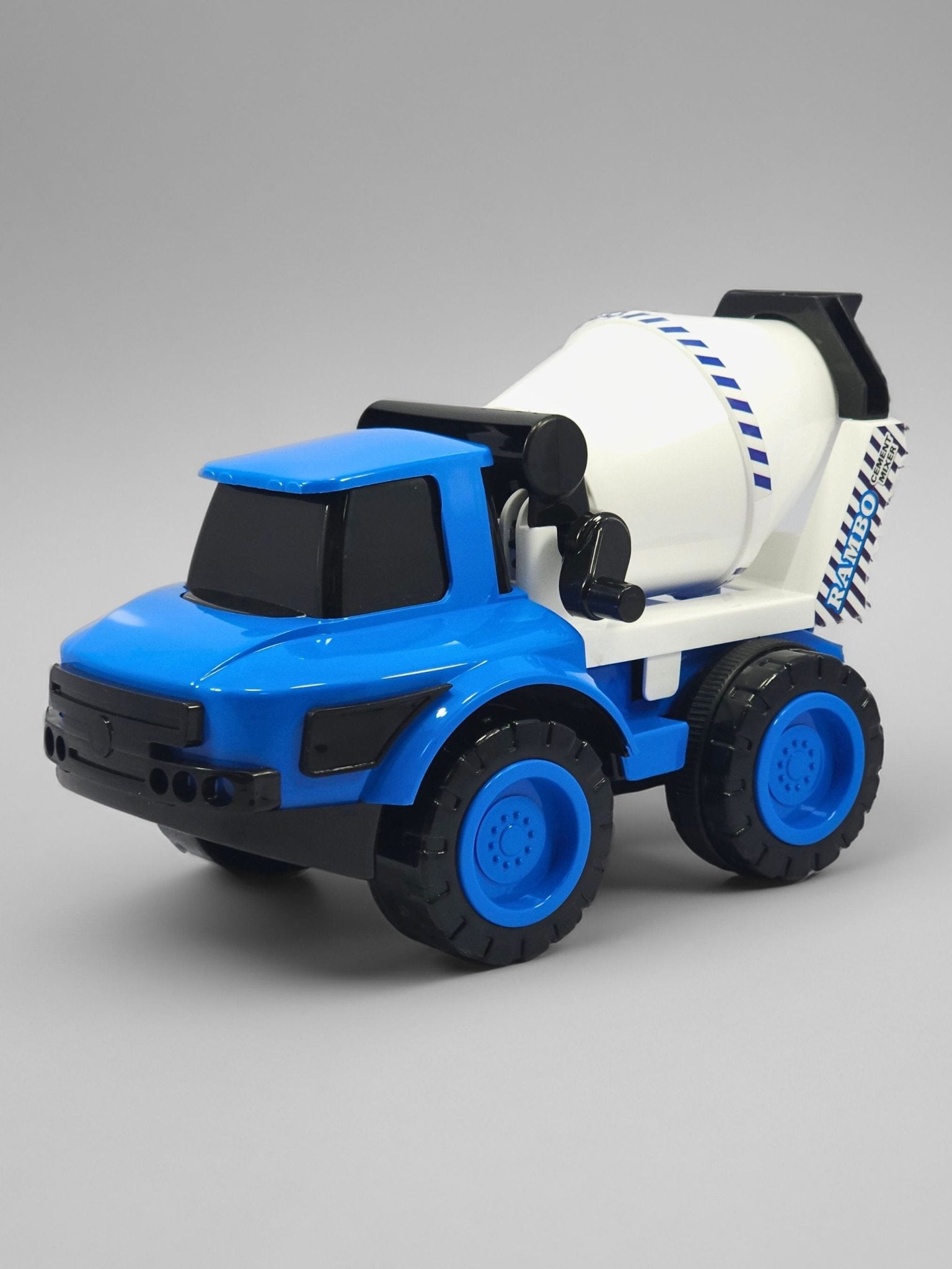 UA RAMBO Friction Powered Cement Mixer Truck Toy, Realistic Drum Rotation, Kids Play - Random Colour