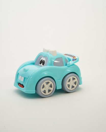 UA Rabbie Racer Interactive Blue Friction Toy Car: Fun Bobbing Eyes & Bonnet Play
