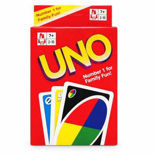 UNO Classic Card Game – 112 Colourful Cards | Fun Family & Party Game | 2–10 Players | Easy to Learn | Ages 7+ | Fast-Paced Colour & Number Matching Game for Kids & Adults