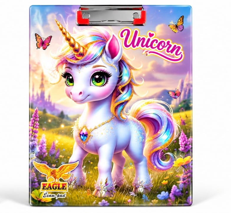 Kids Exam Pad – Cute Designs(Silver)(one pcs random)