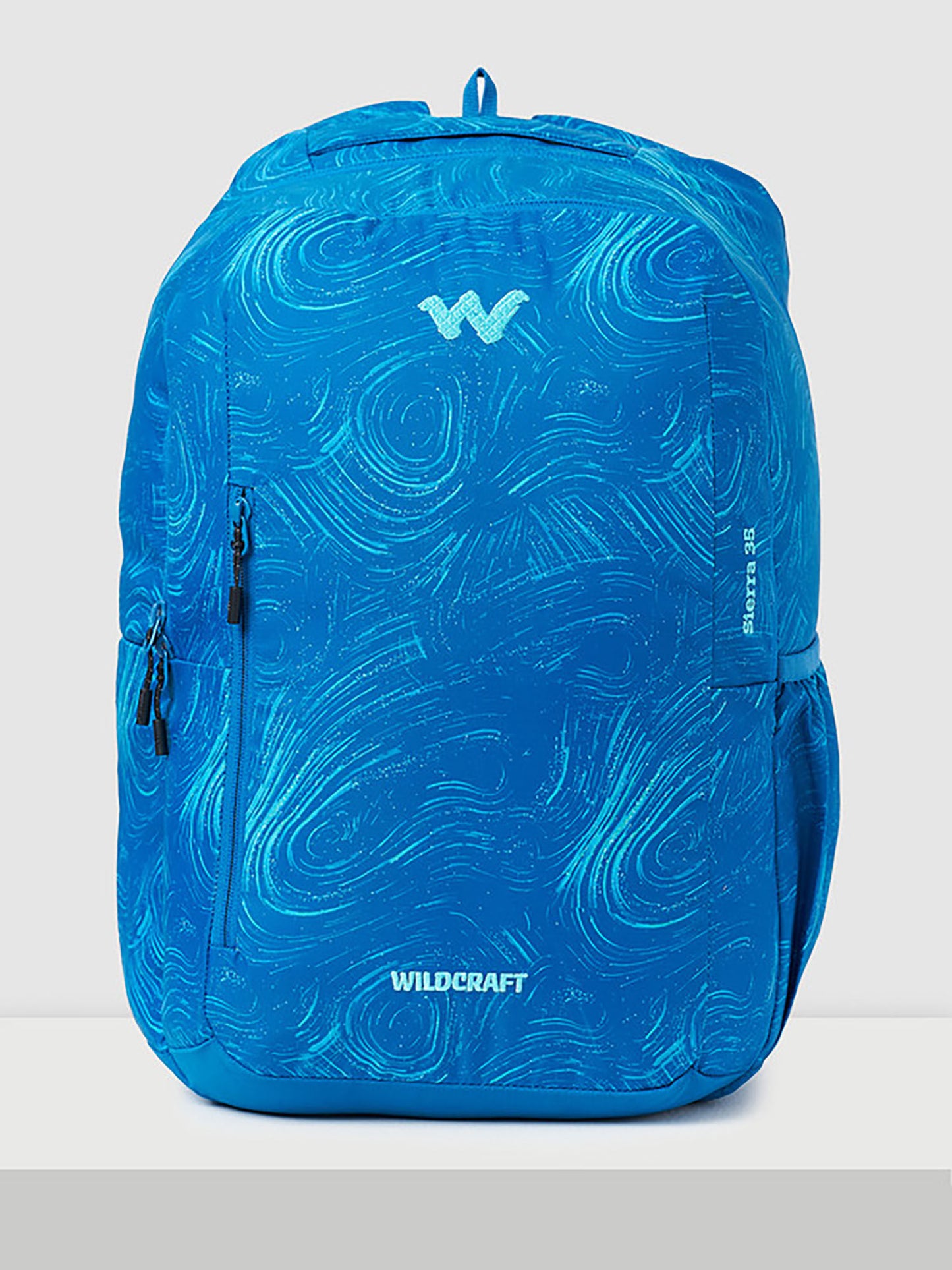 Wildcraft Sierra 35L Blue Printed Durable Polyester Backpack