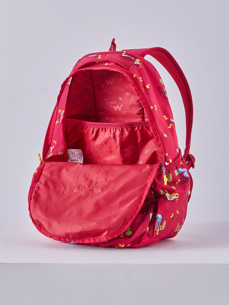 Wildcraft Wiki Girl 3 Red Triple Compartment School Backpack Bag