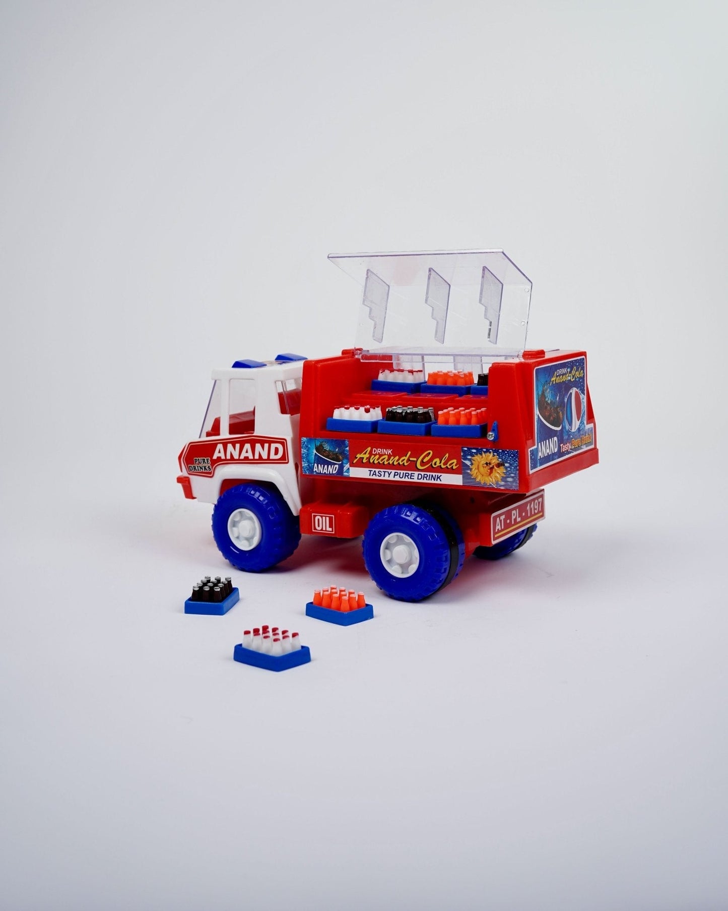 ANAND Cola Delivery Van Friction Toy Truck with Removable Crates