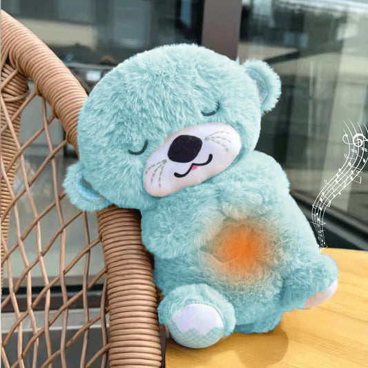 TIPTOP Breathing Teddy Soothing Plush Toy with Rhythmic Motion and Music