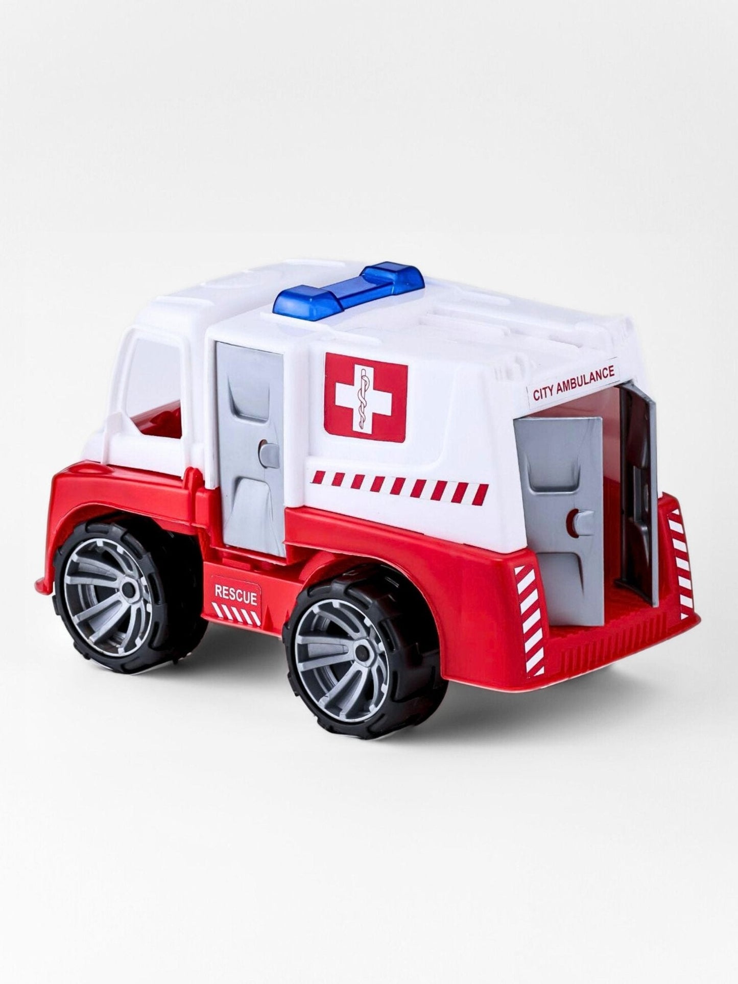 Kids Friction Toy City Ambulance Vehicle for Imaginative Rescue Play