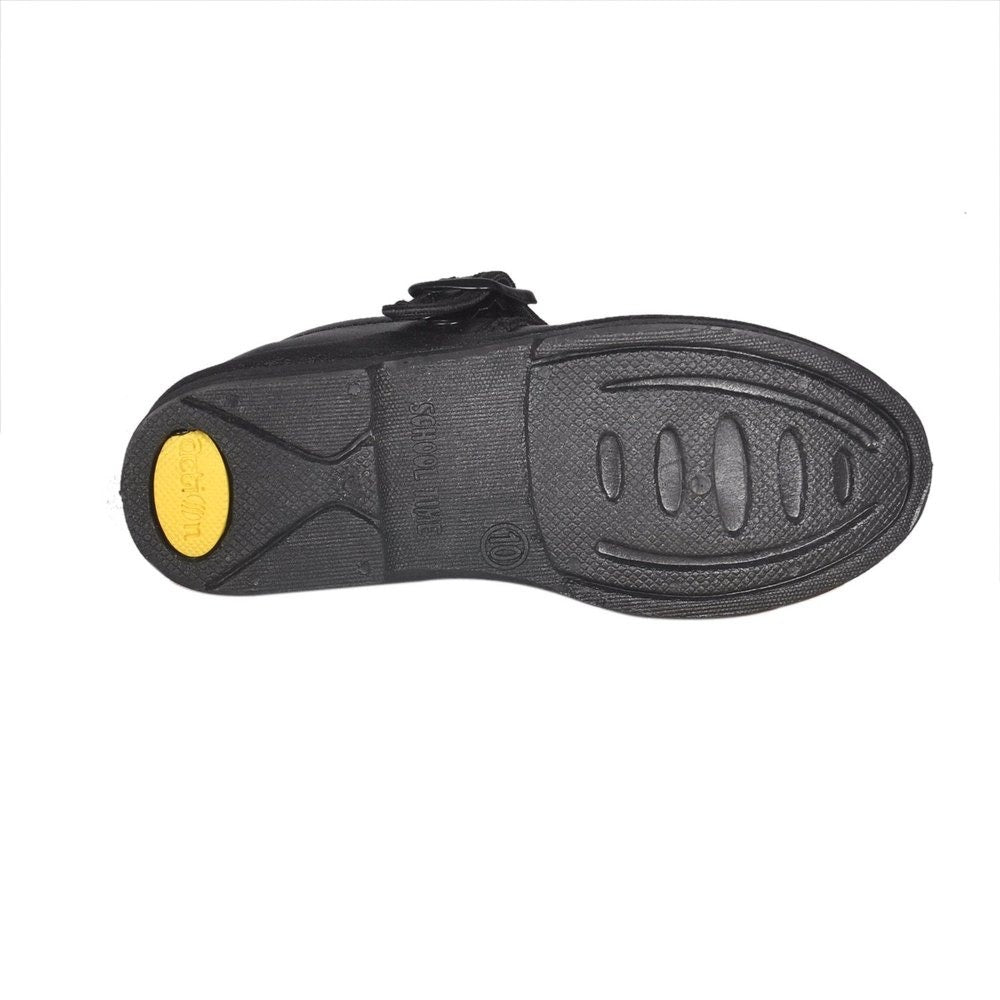 Action School Shoes with Buckle for Girls A2 - Black