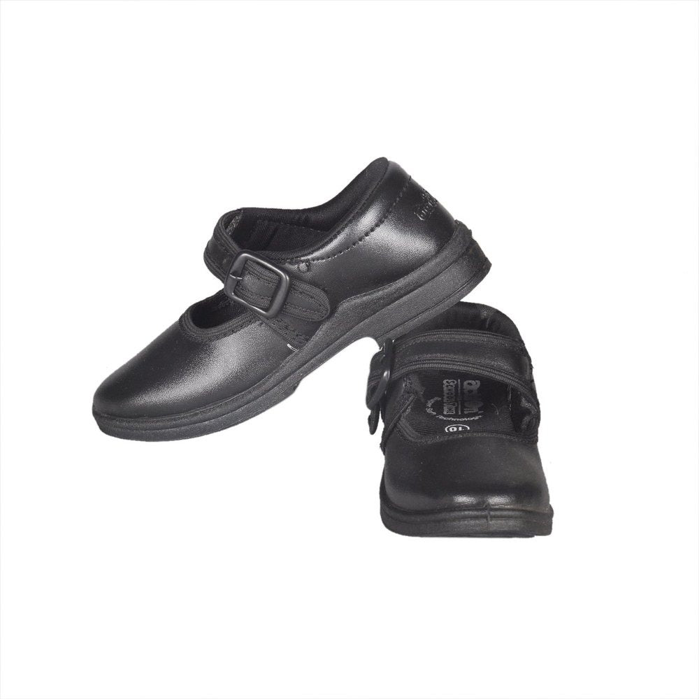 Action School Shoes with Buckle for Girls A2 - Black
