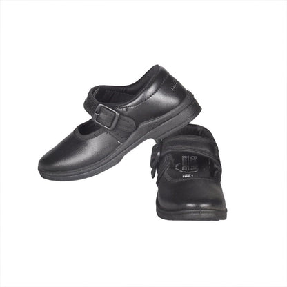 Action School Shoes with Buckle for Girls A2 - Black