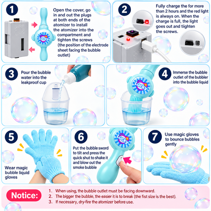 Smoke Bubble Maker Toy for Kids