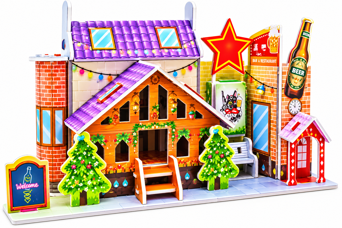 DIY 3D Cardboard Puzzle Kit