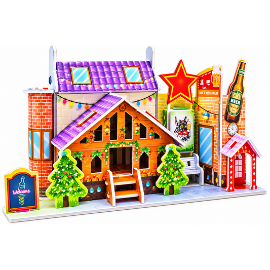 DIY 3D Cardboard Puzzle Kit (Random designs)