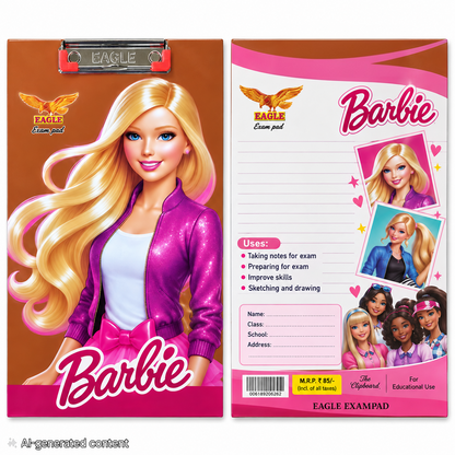 Girls Exam Pad Gold- 1 pcs Random