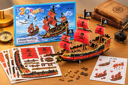 DIY 3D Cardboard Puzzle Kit