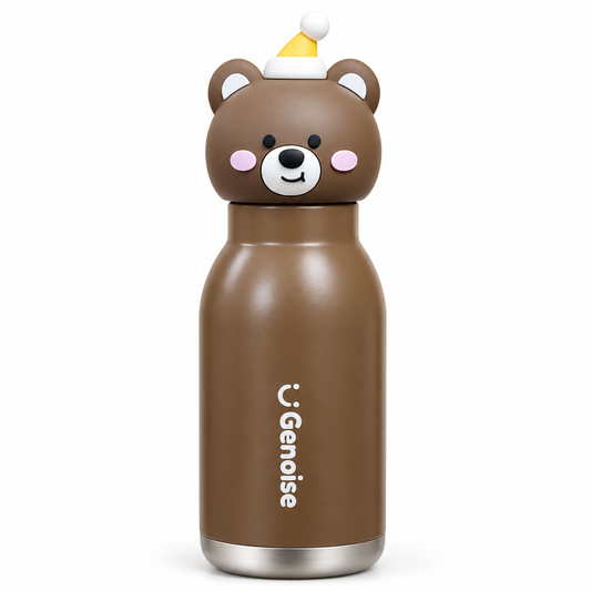 Kids Insulated Hot & Cold Water Bottle – 450 ml | Animal Silicon lids