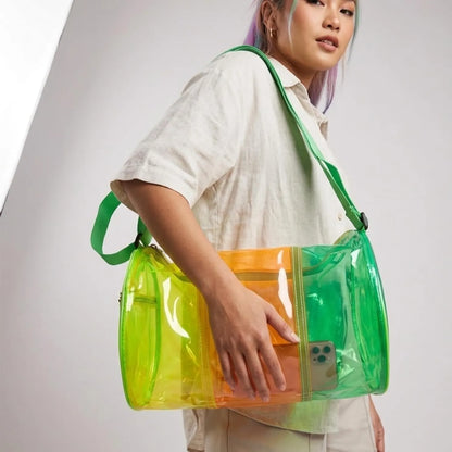 Neon Jelly Transparent Duffle Bag
