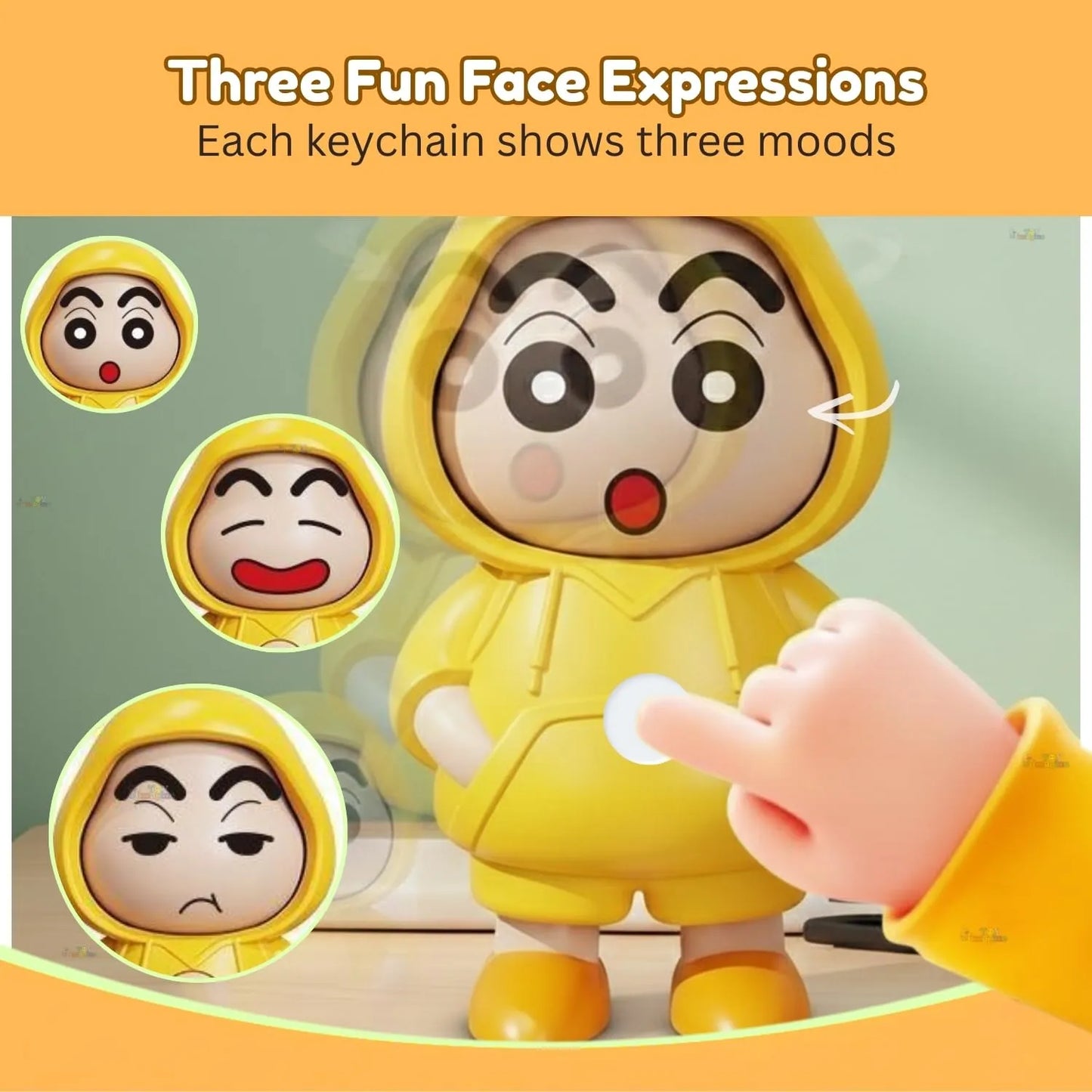 Face Changing Keychain ( Random Design )