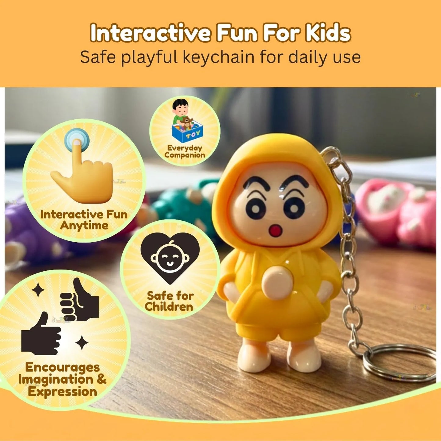 Face Changing Keychain ( Random Design )