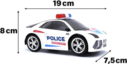 TIPTOP Battery Operated Police Car Toy for Kids with Realistic Lights & Sounds
