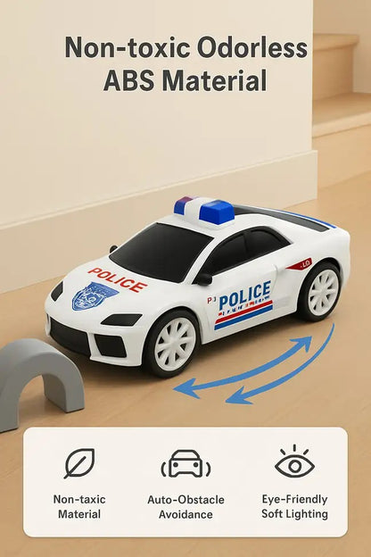 TIPTOP Battery Operated Police Car Toy for Kids with Realistic Lights & Sounds