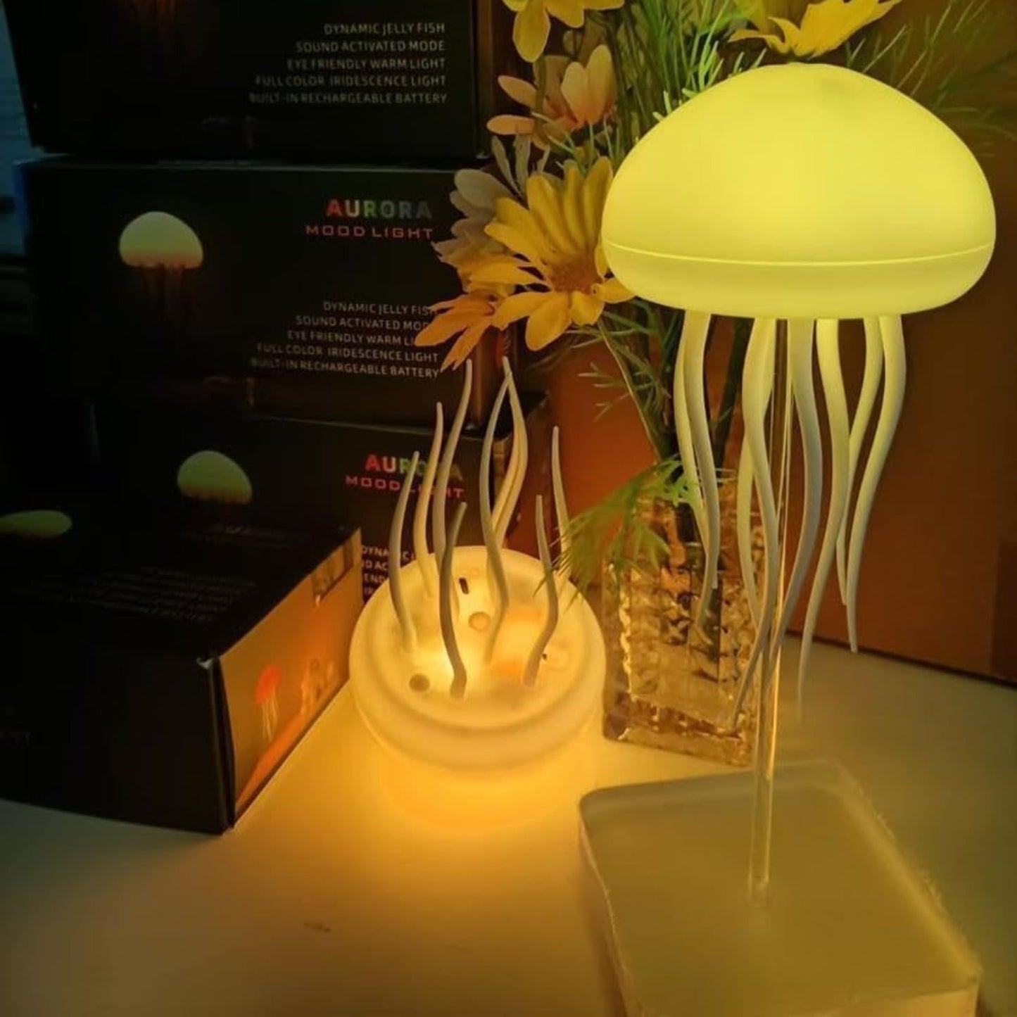 TIPTOP Jellyfish LED Night Light Lamp for Kids Room Decor
