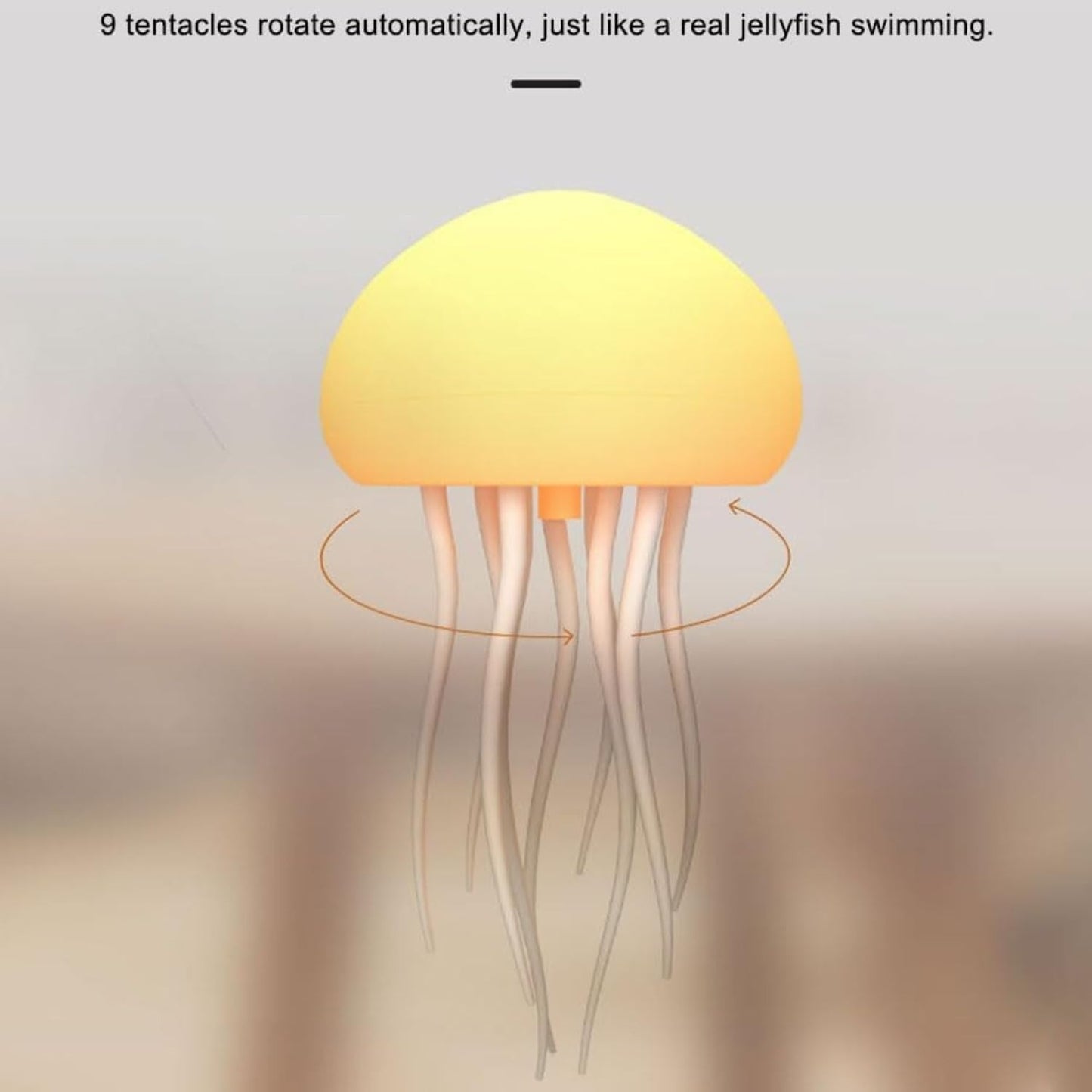 TIPTOP Jellyfish LED Night Light Lamp for Kids Room Decor